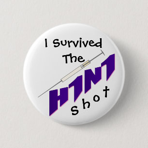 H1N1 Vaccine Button Pin