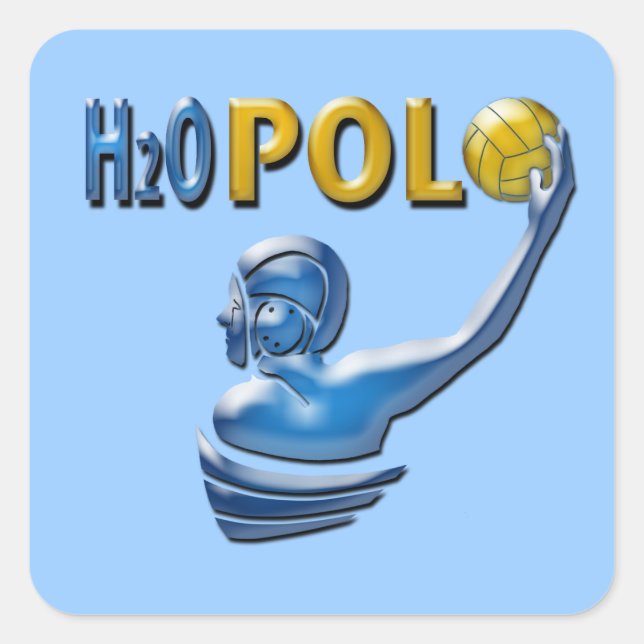 H20 Polo Square Stickers (Front)