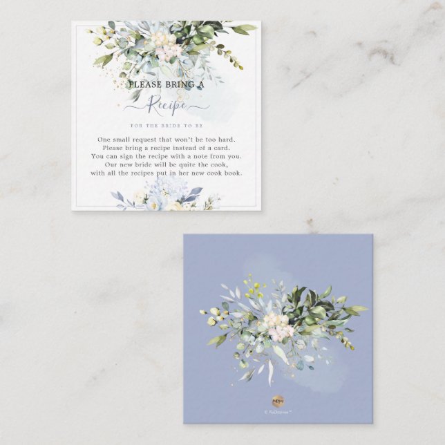 H2 Blue Gum Eucalyptus Recipe Request Enclosure Card (Front/Back)