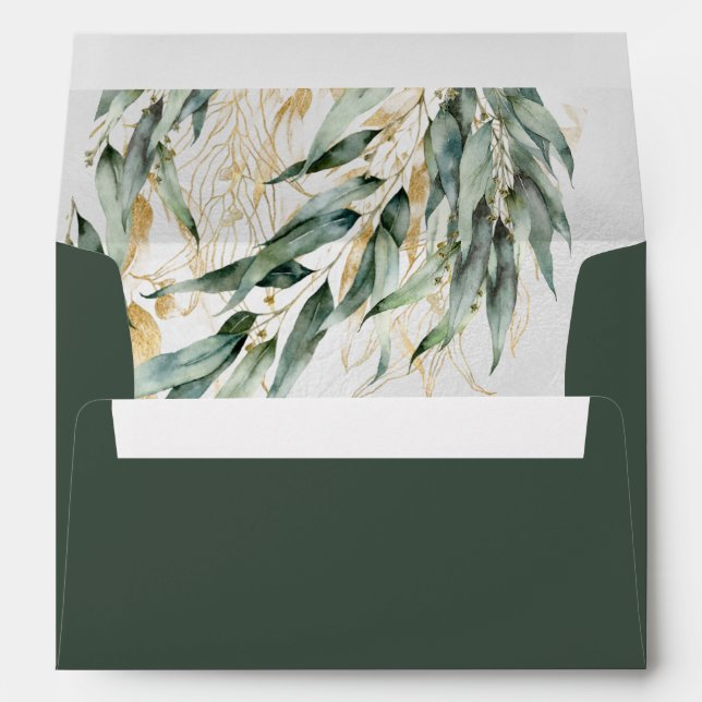 H2 Willow Eucalyptus Return Address DIY Colour Envelope (Back (Bottom))