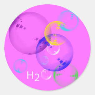 H2O CLASSIC ROUND STICKER