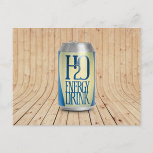 h2o energy drink postcard