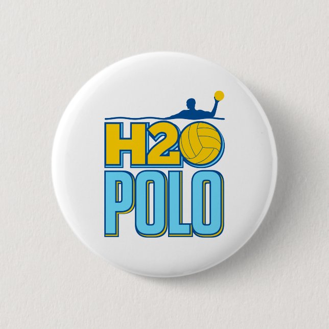H2O Water Polo 2 Inch Round Button (Front)