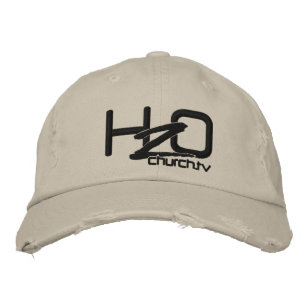 H2OChurch.tv - Distressed Denim Embroidered Hat
