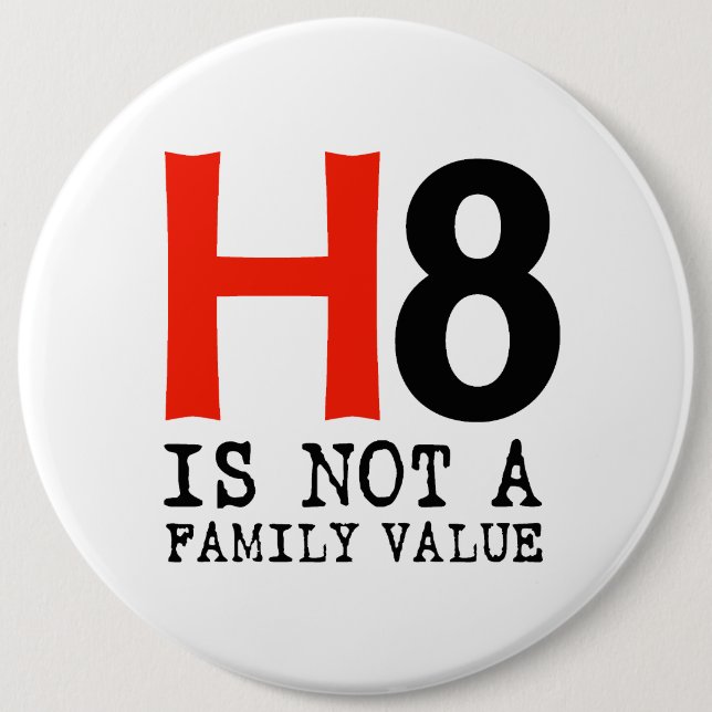 H8 is not a family value 6 inch round button (Front)