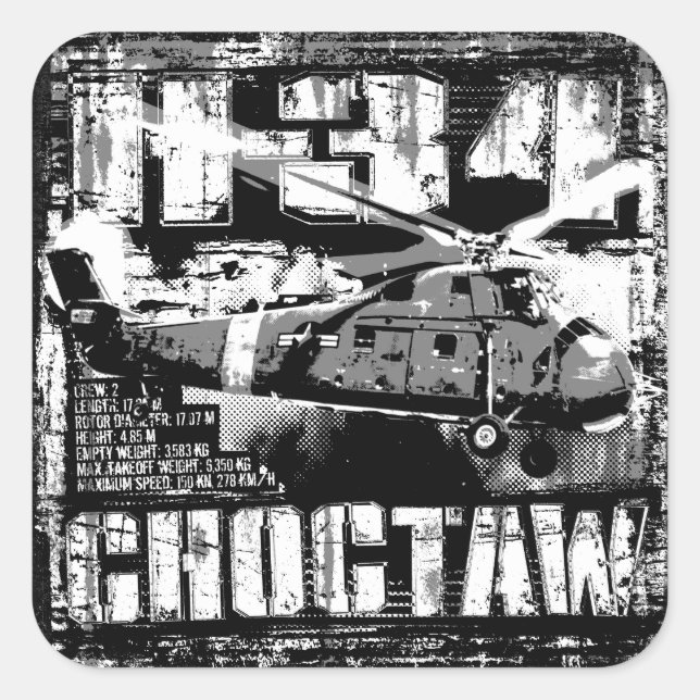 H-34 Choctaw Square Sticker (Front)