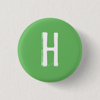 "H" Alphabet Collectable (#7) 1 Inch Round Button