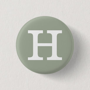 "H"' Alphabet Collectable (#8) 1 Inch Round Button