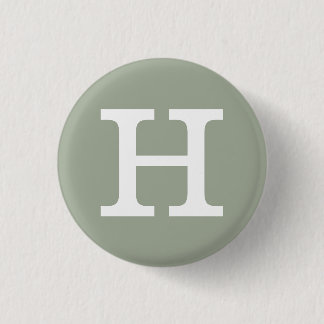 "H"' Alphabet Collectable (#8) 1 Inch Round Button