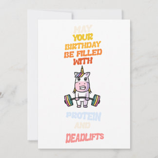 H appy birthdya card protein and deadlift lover 