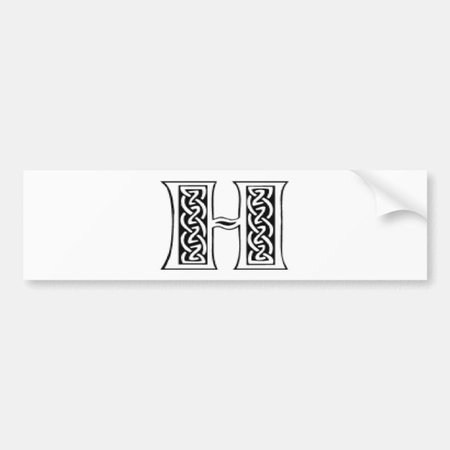 H BUMPER STICKER (Front)