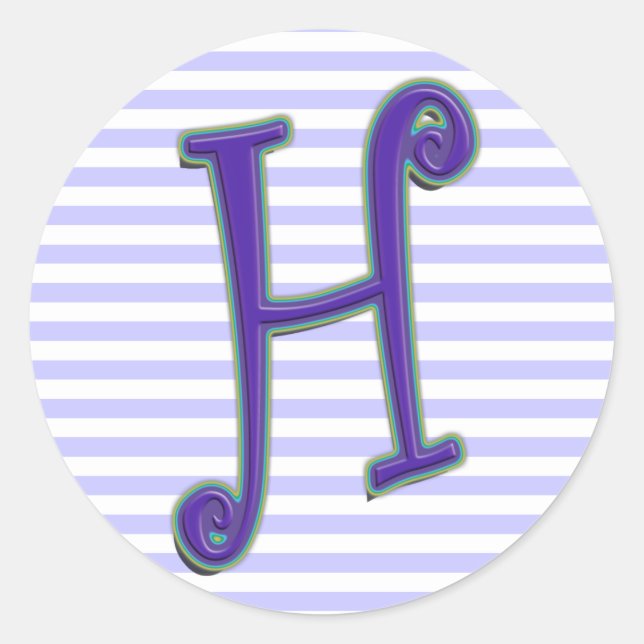 H CLASSIC ROUND STICKER (Front)