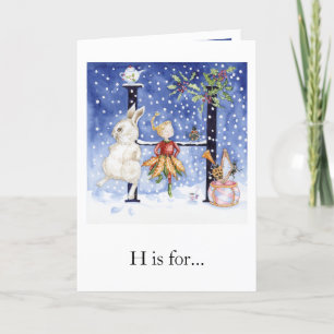 "H est pour... Happy Holidays" Carte de voeux