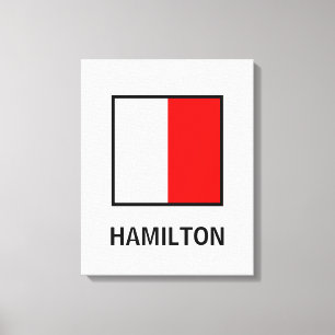 H Family Name Nautical Flag Canvas Print