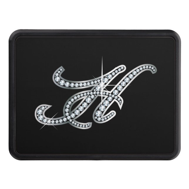 H Faux "Diamond Bling" Trailer Hitch Cover (Front)