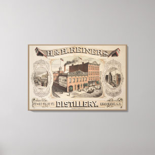 H.& H. Reiners Distillery Building In Brooklyn, Ny Canvas Print