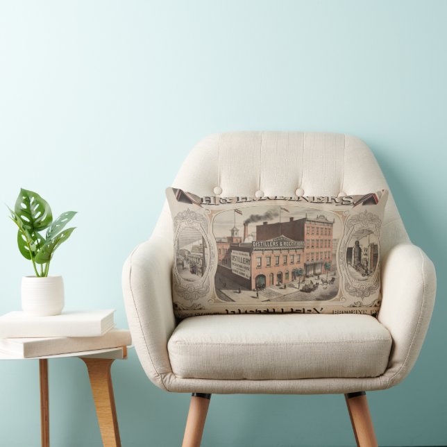 H.& H. Reiners Distillery Building In Brooklyn, Ny Lumbar Pillow (Chair)