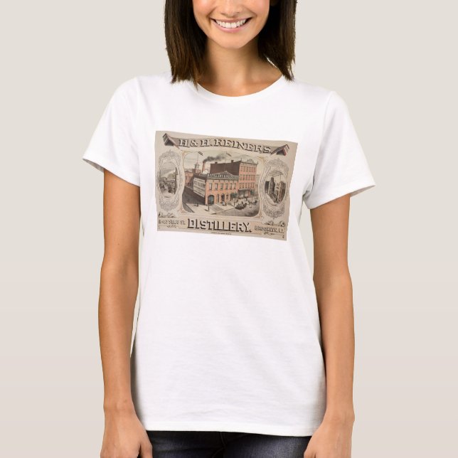 H.& H. Reiners Distillery Building In Brooklyn, Ny T-Shirt (Front)
