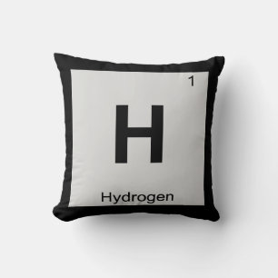 H - Hydrogen Chemistry Periodic Table Symbol Throw Pillow
