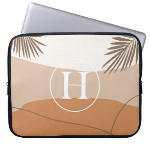 H - Initial Monogram Letter H Abstract Design Laptop Sleeve