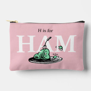 "H is for HAM"   Alphabet Design Accessory Pouch