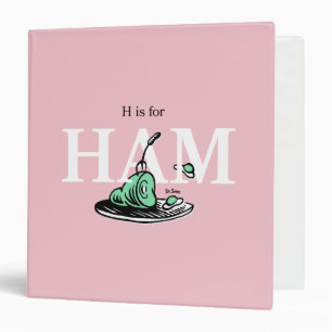 "H is for HAM"   Alphabet Design Binder