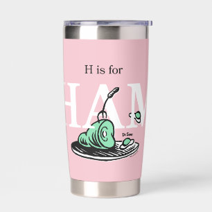 "H is for HAM"   Alphabet Design Insulated Tumbler