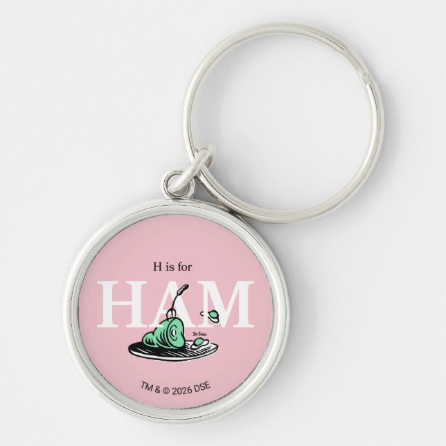 "H is for HAM" | Alphabet Design Keychain (Front)