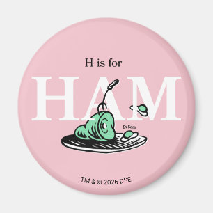 "H is for HAM"   Alphabet Design Magnet