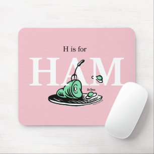 "H is for HAM"   Alphabet Design Mouse Pad