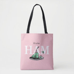 "H is for HAM"   Alphabet Design Tote Bag