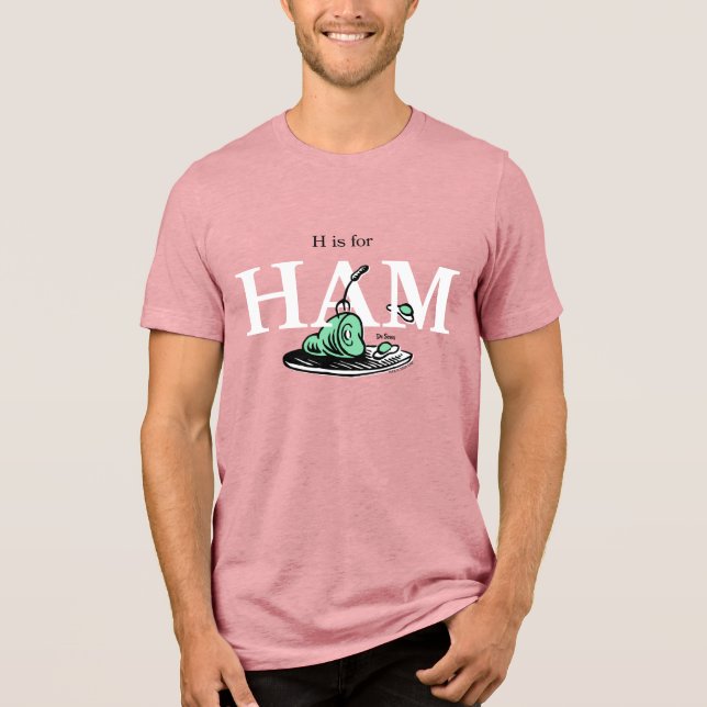 "H is for HAM" | Alphabet Design Tri-Blend Shirt (Front)