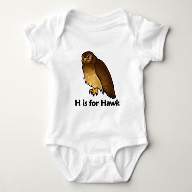 H is for Hawk Baby Bodysuit (Front)