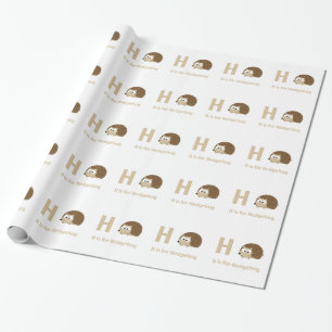 H is for Hedgehog Wrapping Paper
