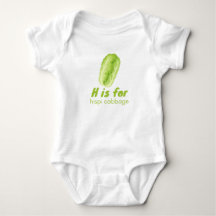 H is for HISPPI CABBAGE Green Veggie Alphabet