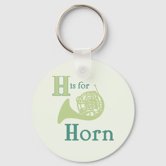 H is for Horn Keychain (Front)