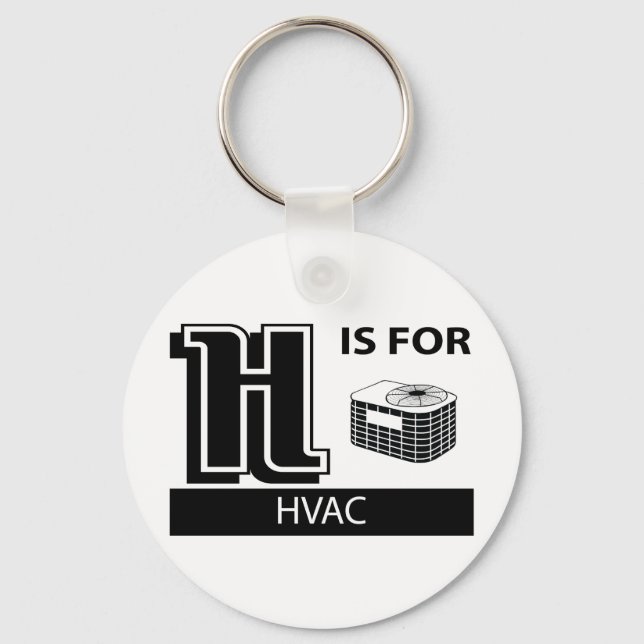 H Is For HVAC Keychain (Front)