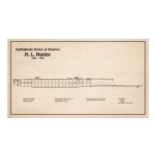 H. L. Hunley - Ship Blueprint Plans SD Photo Print