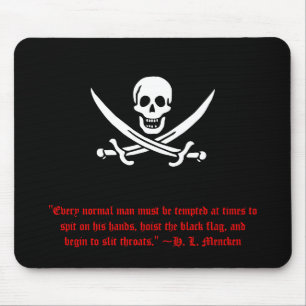H. L. Mencken Pirate Mousepad
