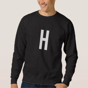 H Letter Number Symbol Alphabet Initial Premium Sweatshirt