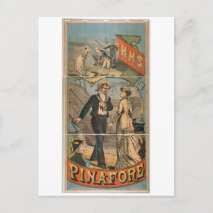 H.M.S. Pinafore Vintage Theatre Postcard