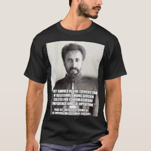 H M S SELASSIE T-shirt noir basique