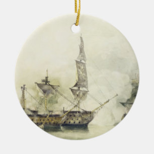 H.M.S. Victory at the Battle of Trafalgar, 1805, ( Ceramic Ornament