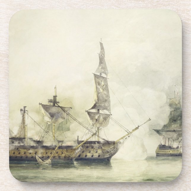 H.M.S. Victory at the Battle of Trafalgar, 1805, ( Coaster (Front)