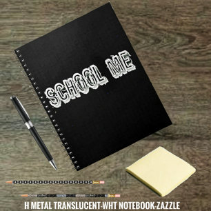 H. Metal Translucent-Wht Notebook