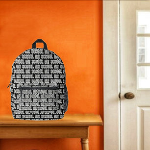 H. Metal Translucent-Wht Printed Backpack