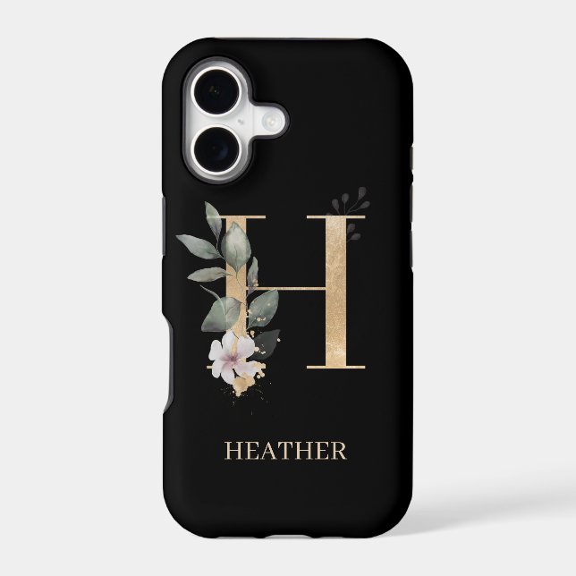 H Monogram Floral Personalized (Back)