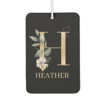 H Monogram Floral Personalized