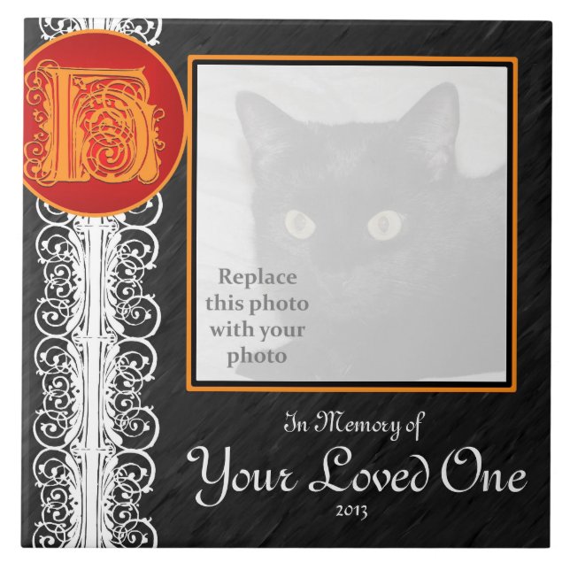 H Monogram "In Memory of Your Loved One" Tile (Front)