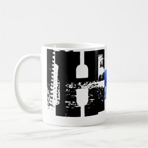 H Monogram Typography Cool Grunge Mug